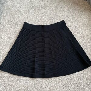 LOFT Textured Black A-Line Skirt